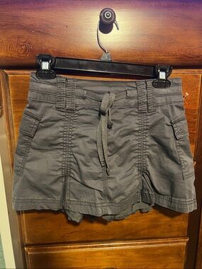 Hollister Women's Charcoal Gray Drawstring Utility Skort